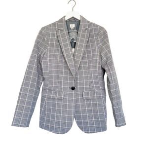 A New Day Gray Plaid Multicolored Blazer  Sz 16